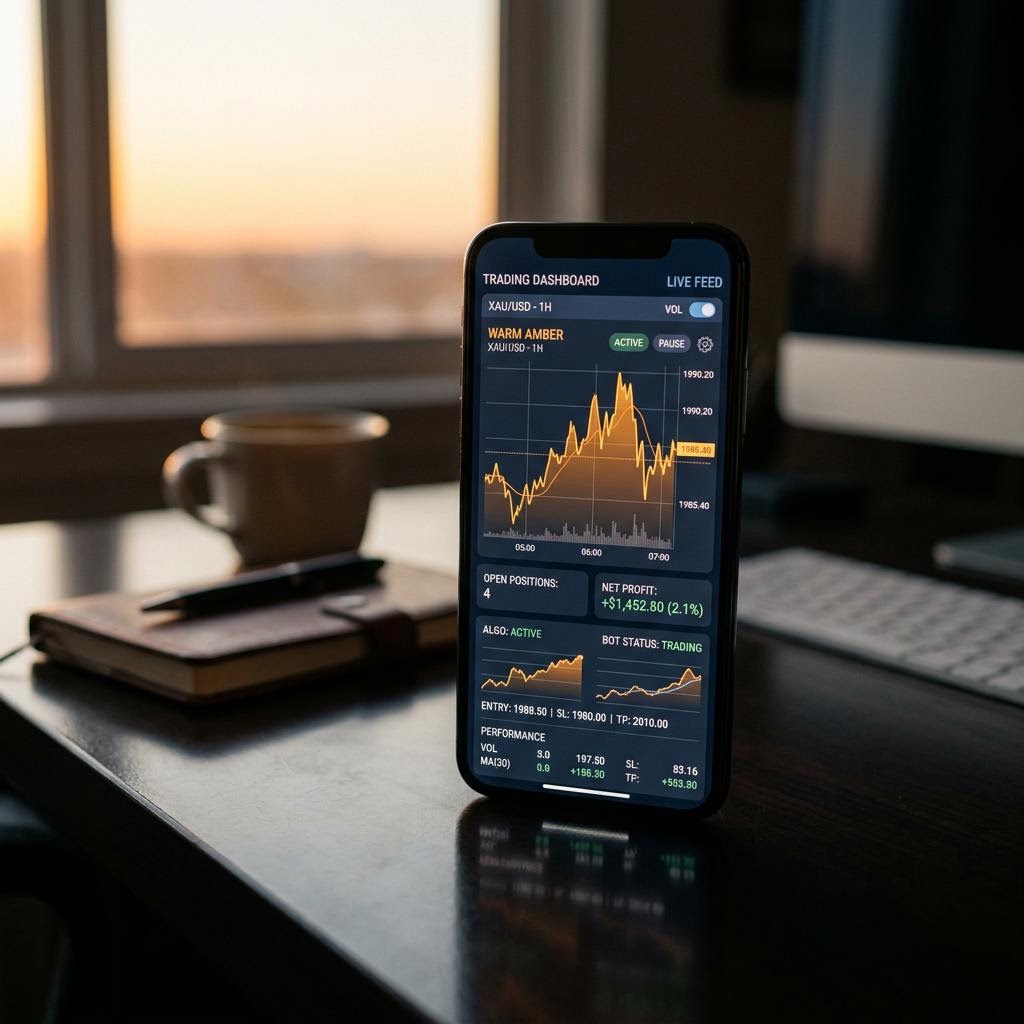 Luca AI crypto trading platform dashboard su smartphone